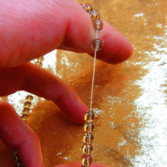 Smoky Quartz Crystal 4mm Round 7" Stretchy Gemstone Bracelet - Picture 3 of 3